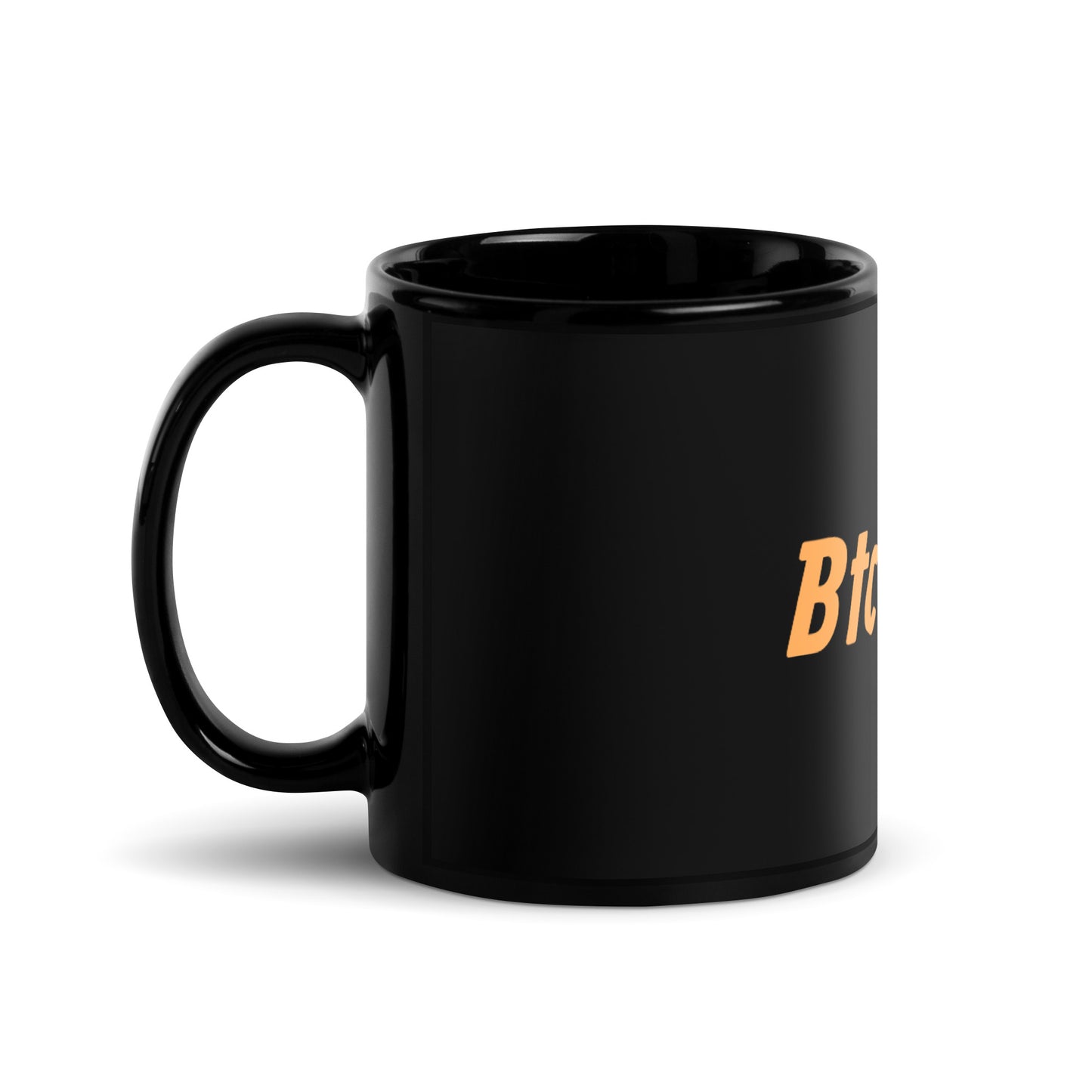 BTC Holder.  (Black) - Black Glossy Mug