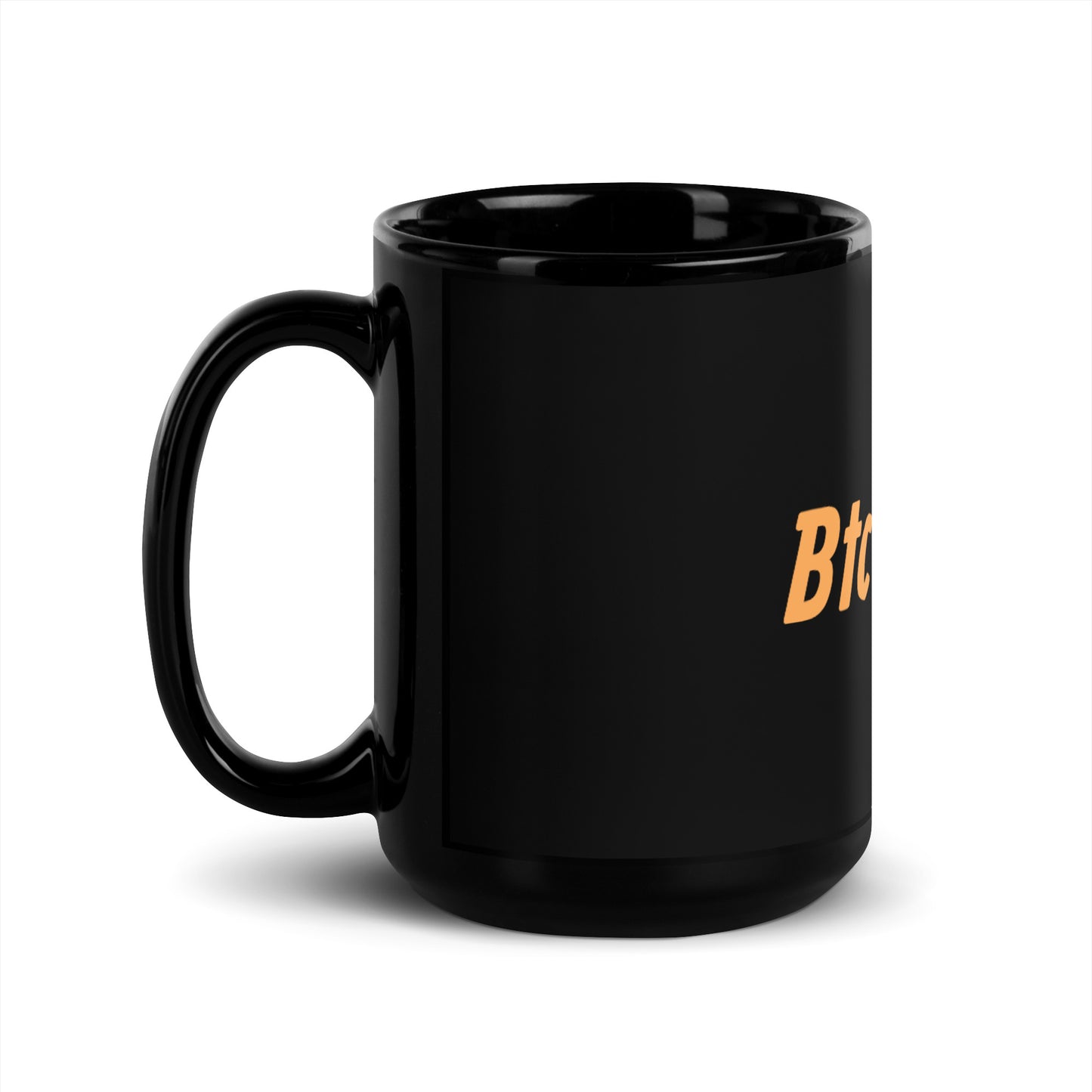 BTC Holder.  (Black) - Black Glossy Mug