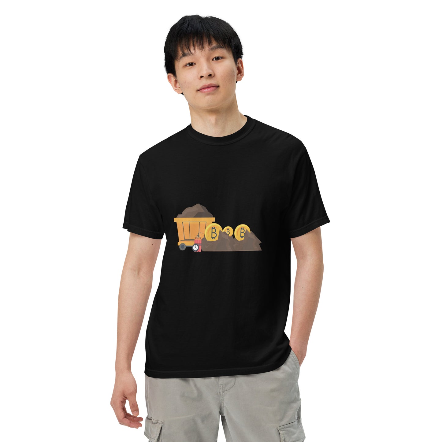 Bitcoin (Clay Mining) - Men’s garment-dyed heavyweight t-shirt