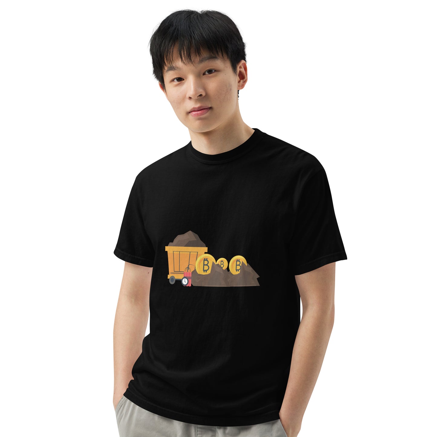 Bitcoin (Clay Mining) - Men’s garment-dyed heavyweight t-shirt