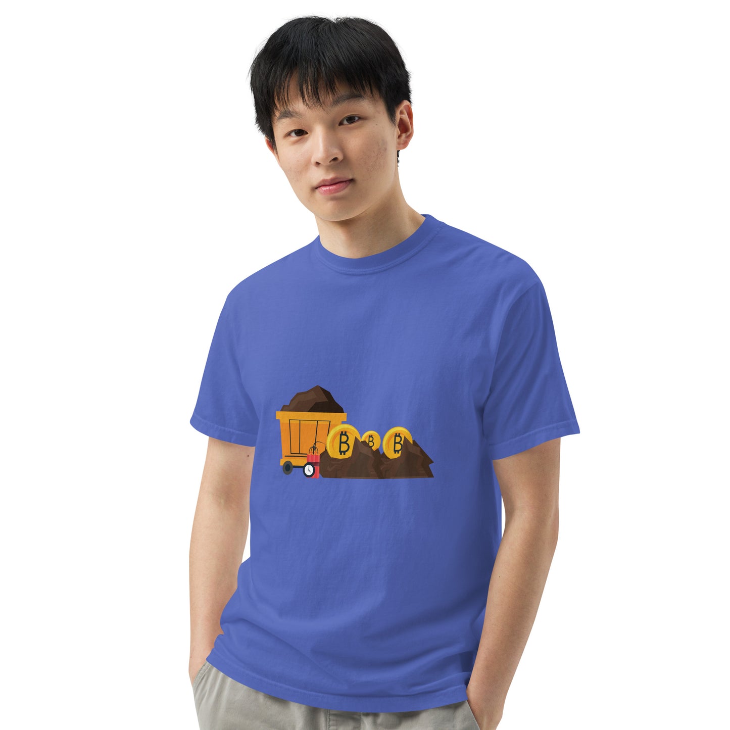 Bitcoin (Clay Mining) - Men’s garment-dyed heavyweight t-shirt