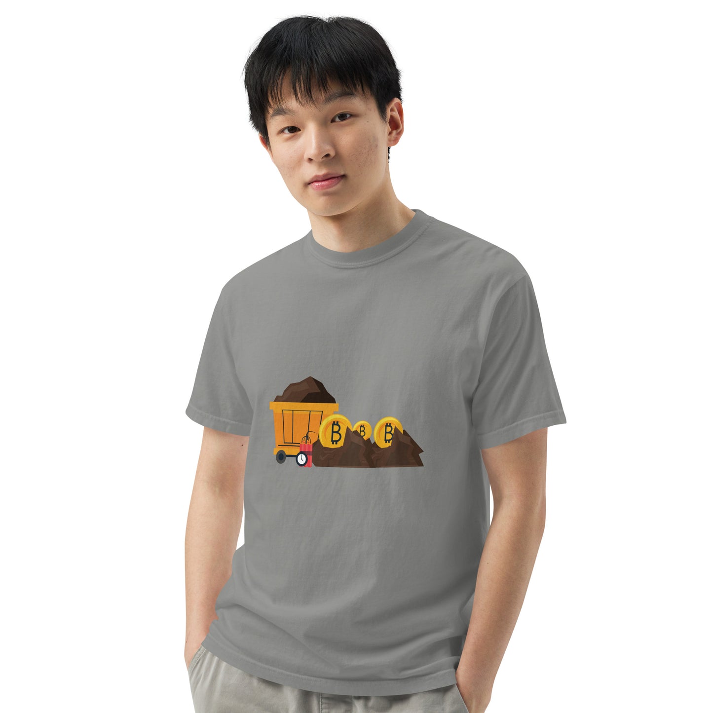 Bitcoin (Clay Mining) - Men’s garment-dyed heavyweight t-shirt