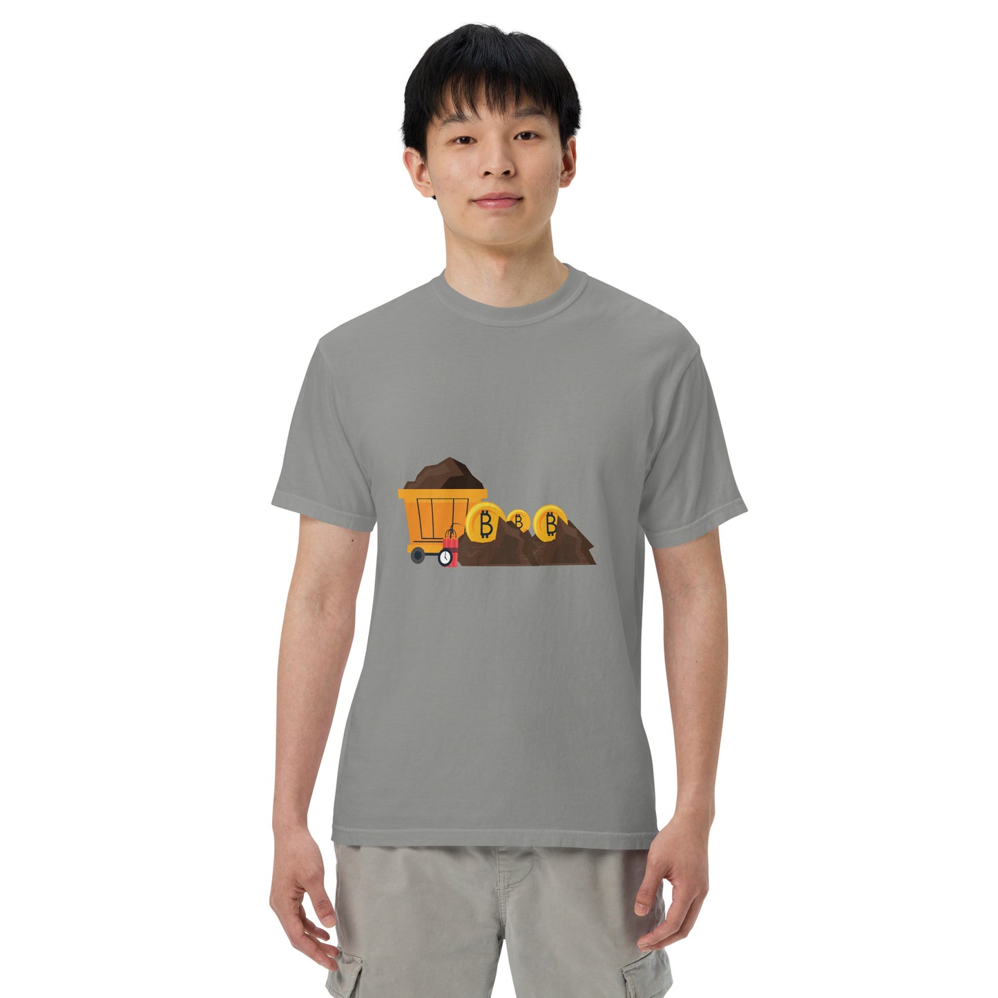 Bitcoin (Clay Mining) - Men’s garment-dyed heavyweight t-shirt