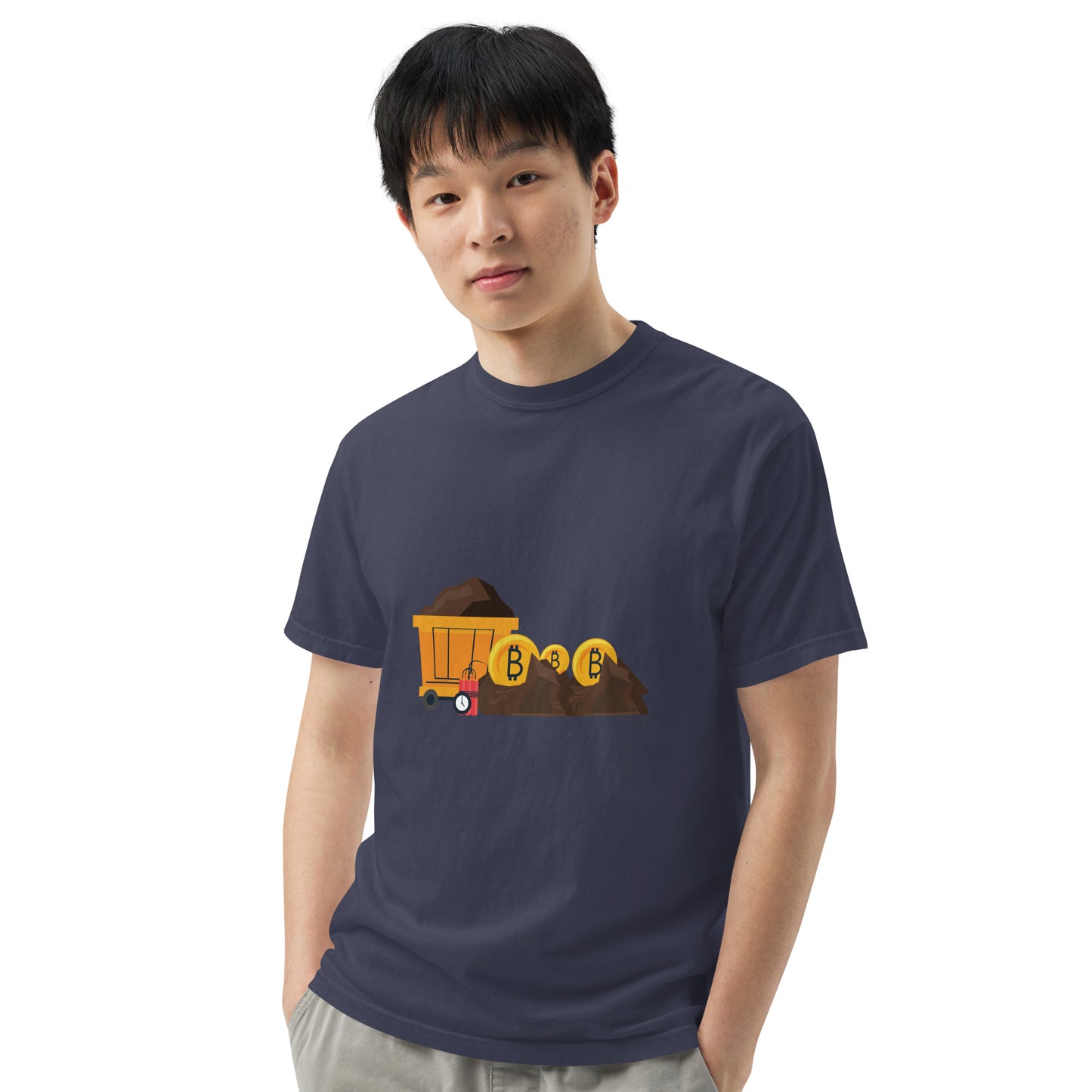 Bitcoin (Clay Mining) - Men’s garment-dyed heavyweight t-shirt