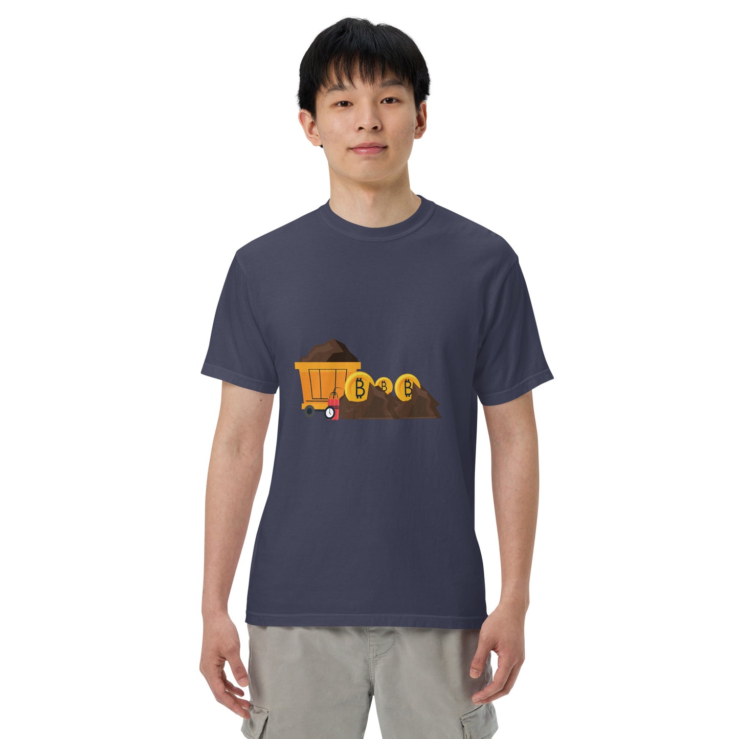 Bitcoin (Clay Mining) - Men’s garment-dyed heavyweight t-shirt