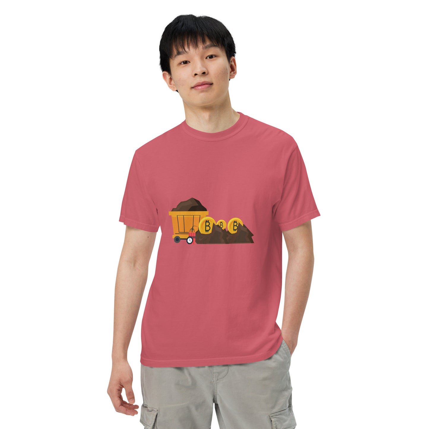 Bitcoin (Clay Mining) - Men’s garment-dyed heavyweight t-shirt