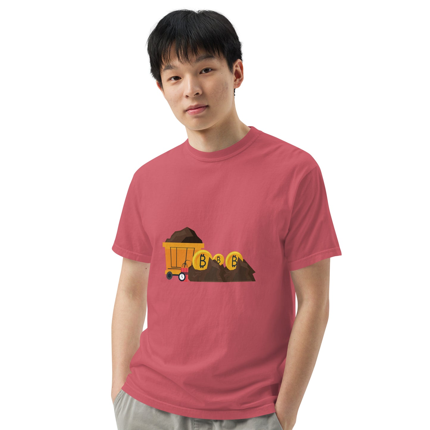 Bitcoin (Clay Mining) - Men’s garment-dyed heavyweight t-shirt