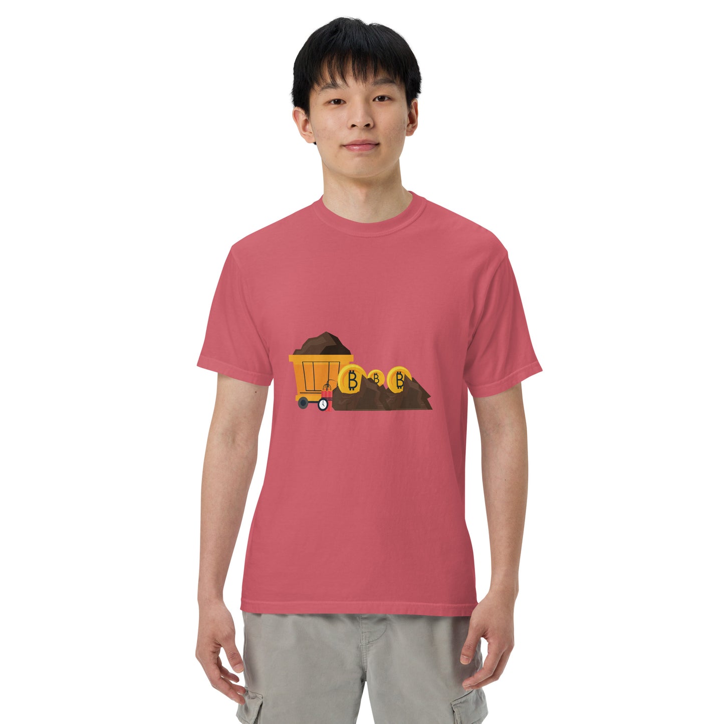 Bitcoin (Clay Mining) - Men’s garment-dyed heavyweight t-shirt