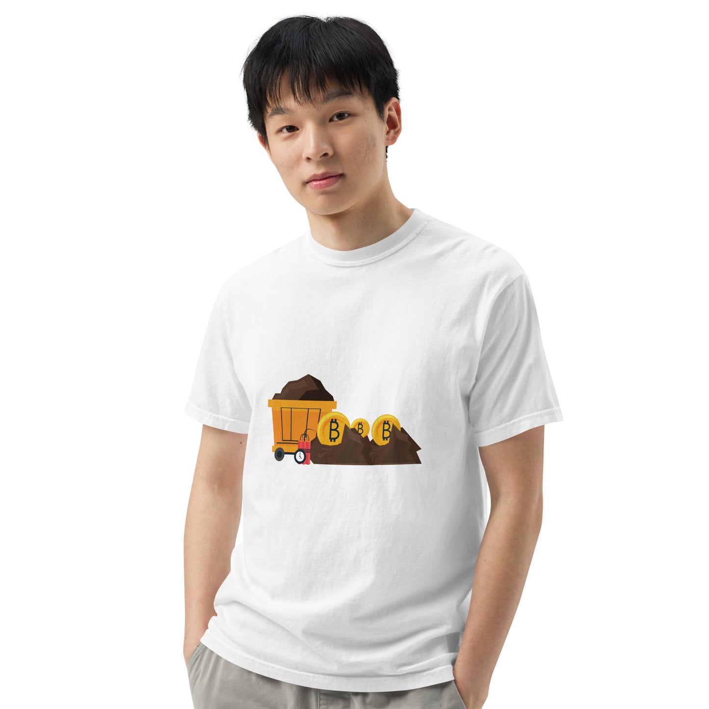 Bitcoin (Clay Mining) - Men’s garment-dyed heavyweight t-shirt