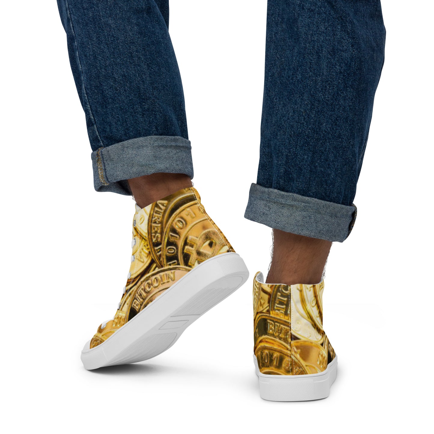 Bitcoin - Men’s high top canvas shoes