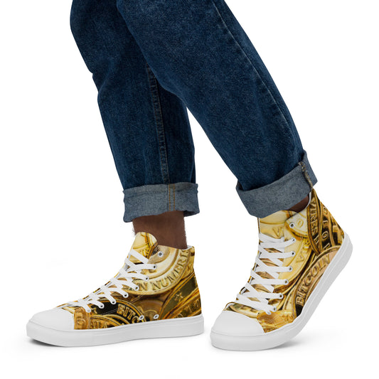 Bitcoin - Men’s high top canvas shoes