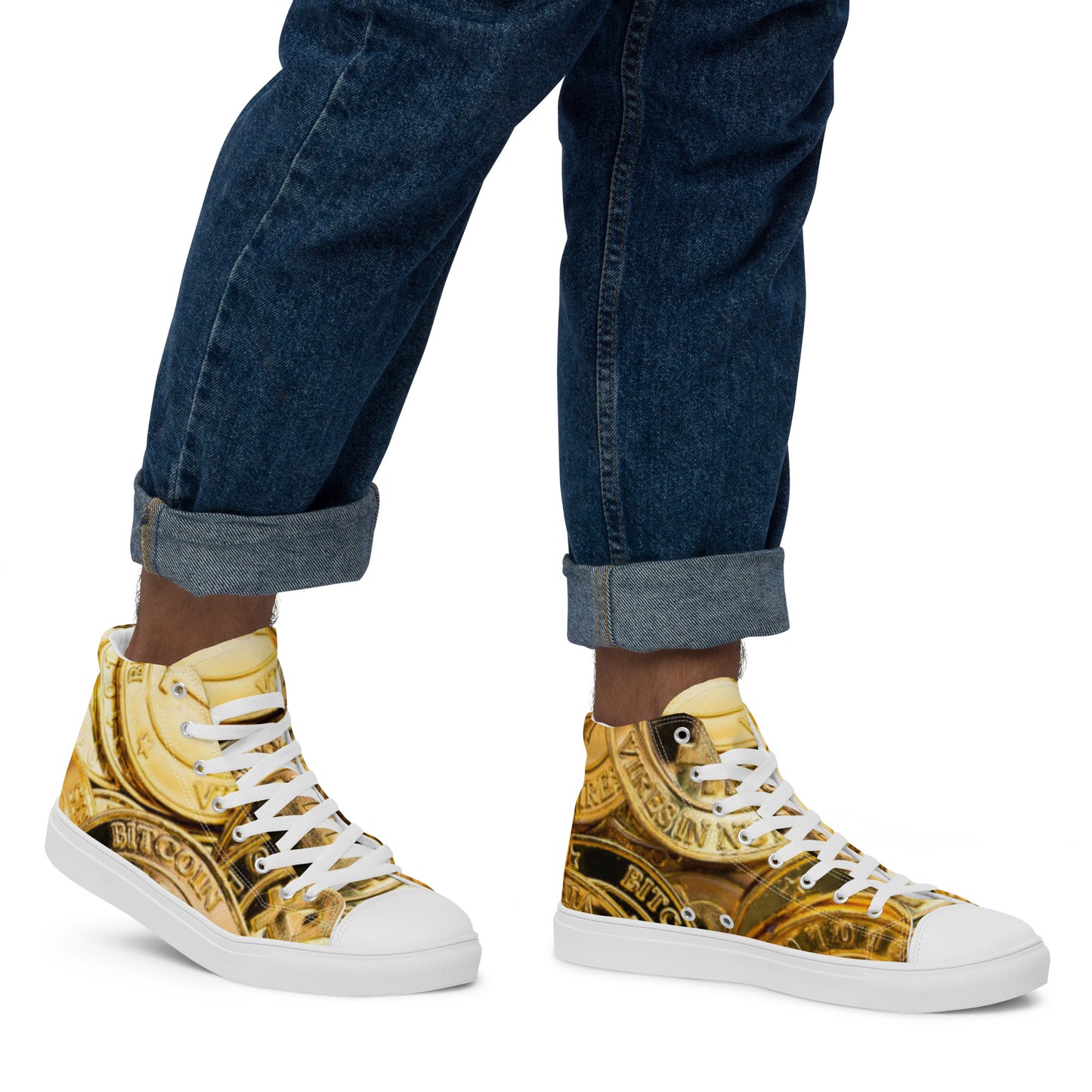 Bitcoin - Men’s high top canvas shoes