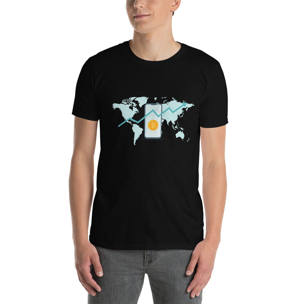 Bitcoin (mobile) - Short-Sleeve Unisex T-Shirt