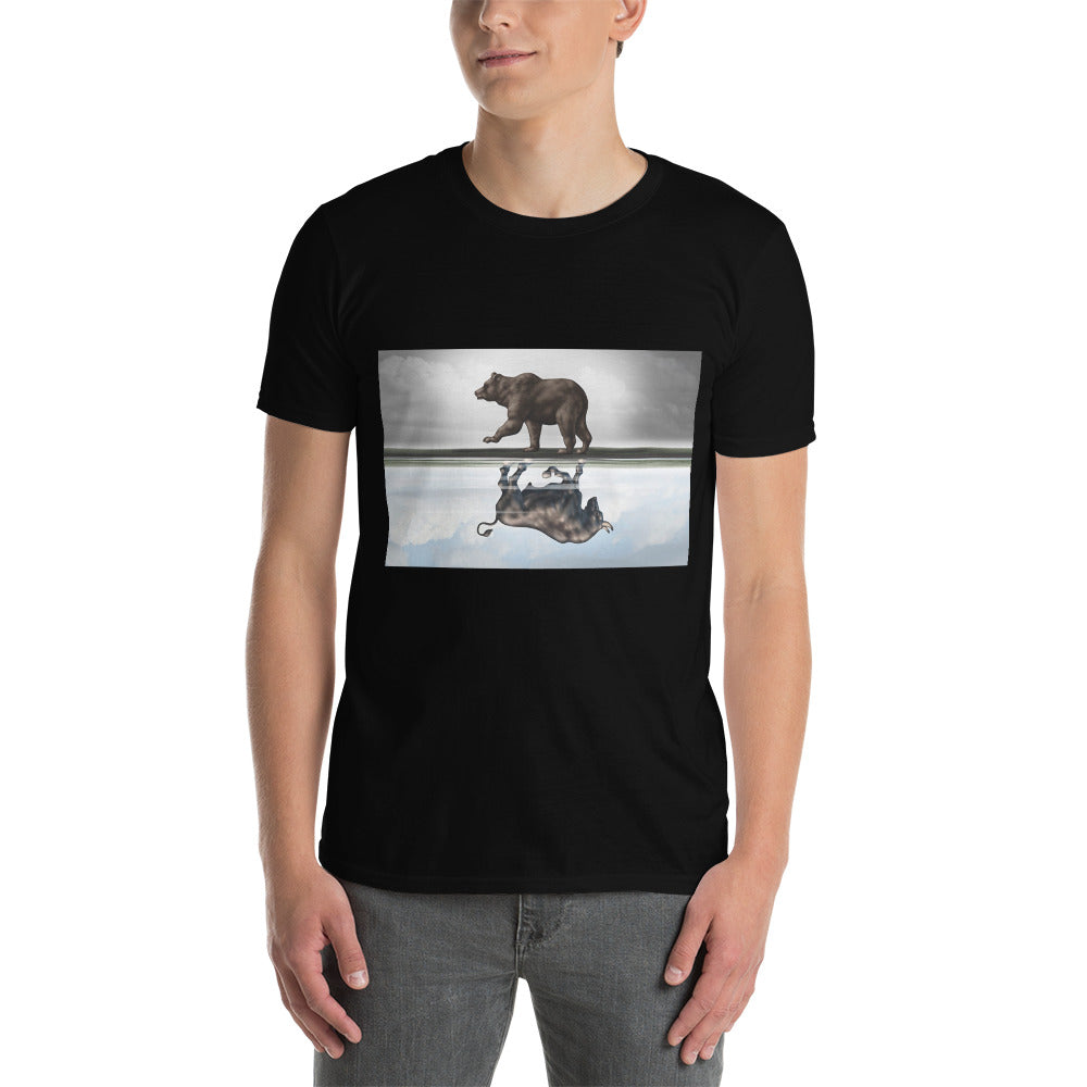 Bear VS Bull (Reflection) - Short-Sleeve Unisex T-Shirt