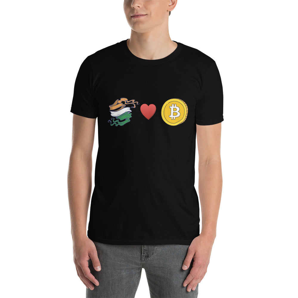 India Loves Bitcoin - Short-Sleeve Unisex T-Shirt