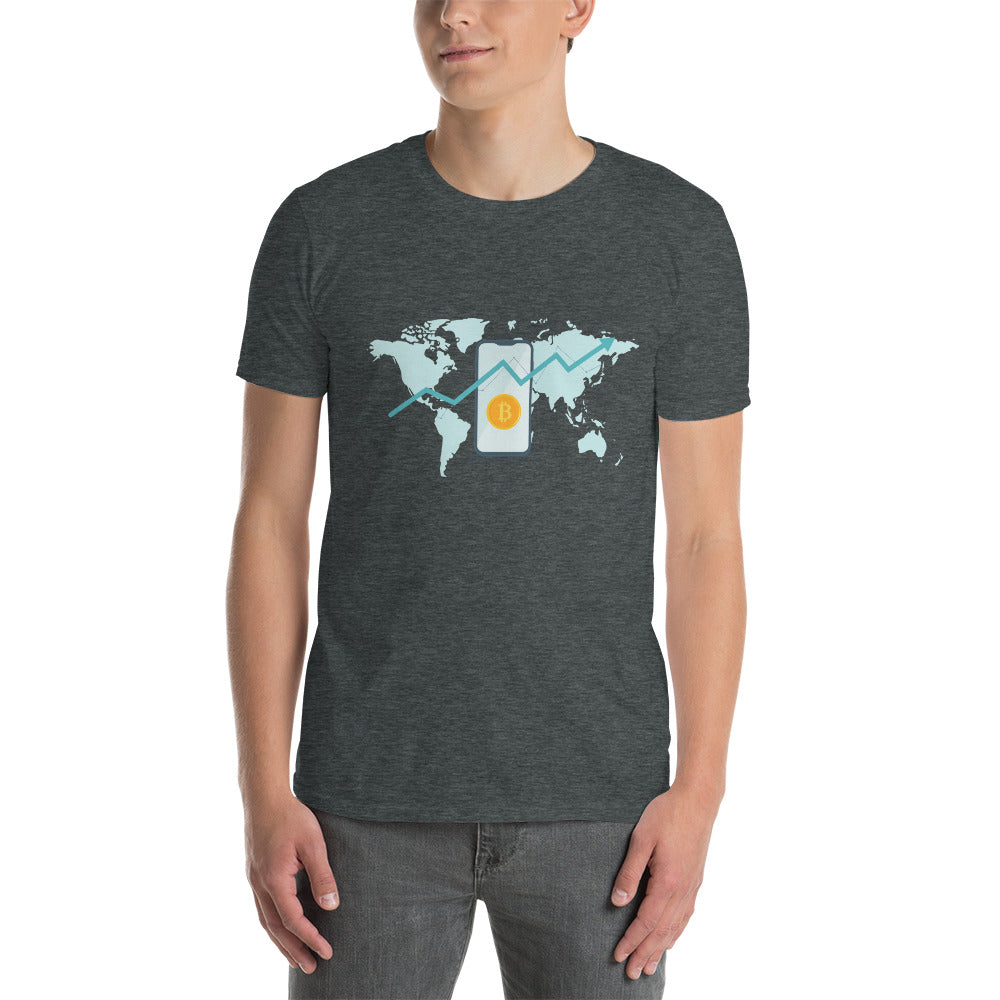 Bitcoin (mobile) - Short-Sleeve Unisex T-Shirt