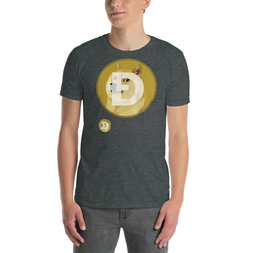 Dogecoin (Text) - Short-Sleeve Unisex T-Shirt