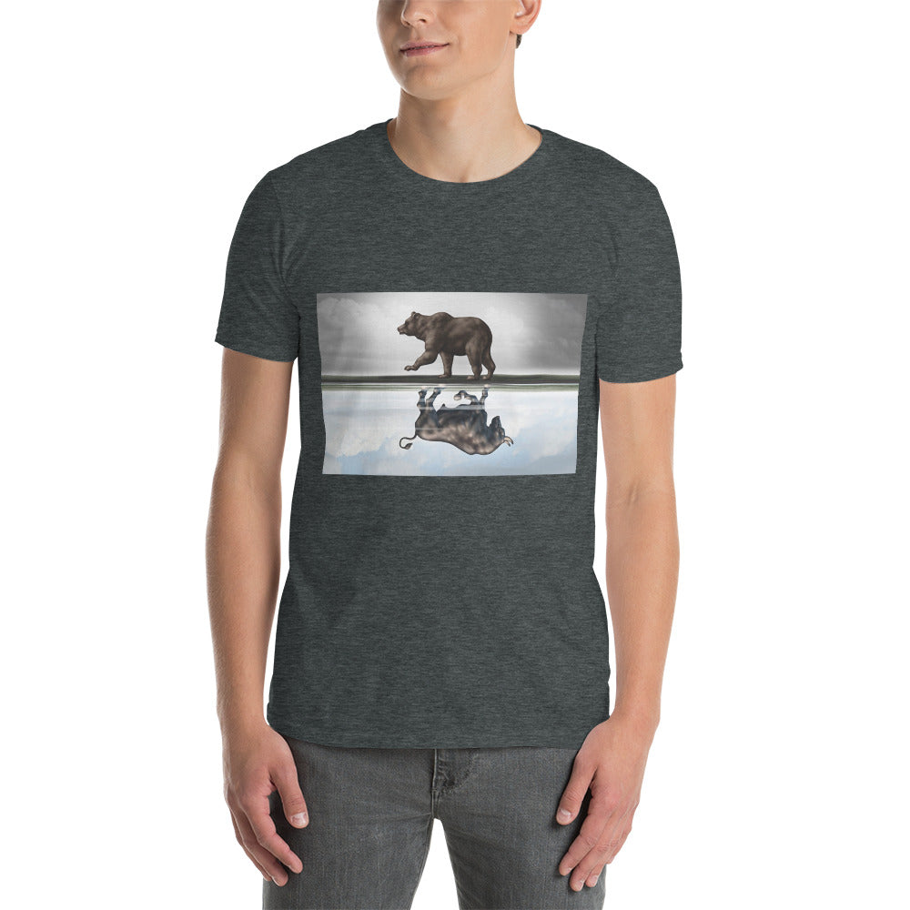 Bear VS Bull (Reflection) - Short-Sleeve Unisex T-Shirt