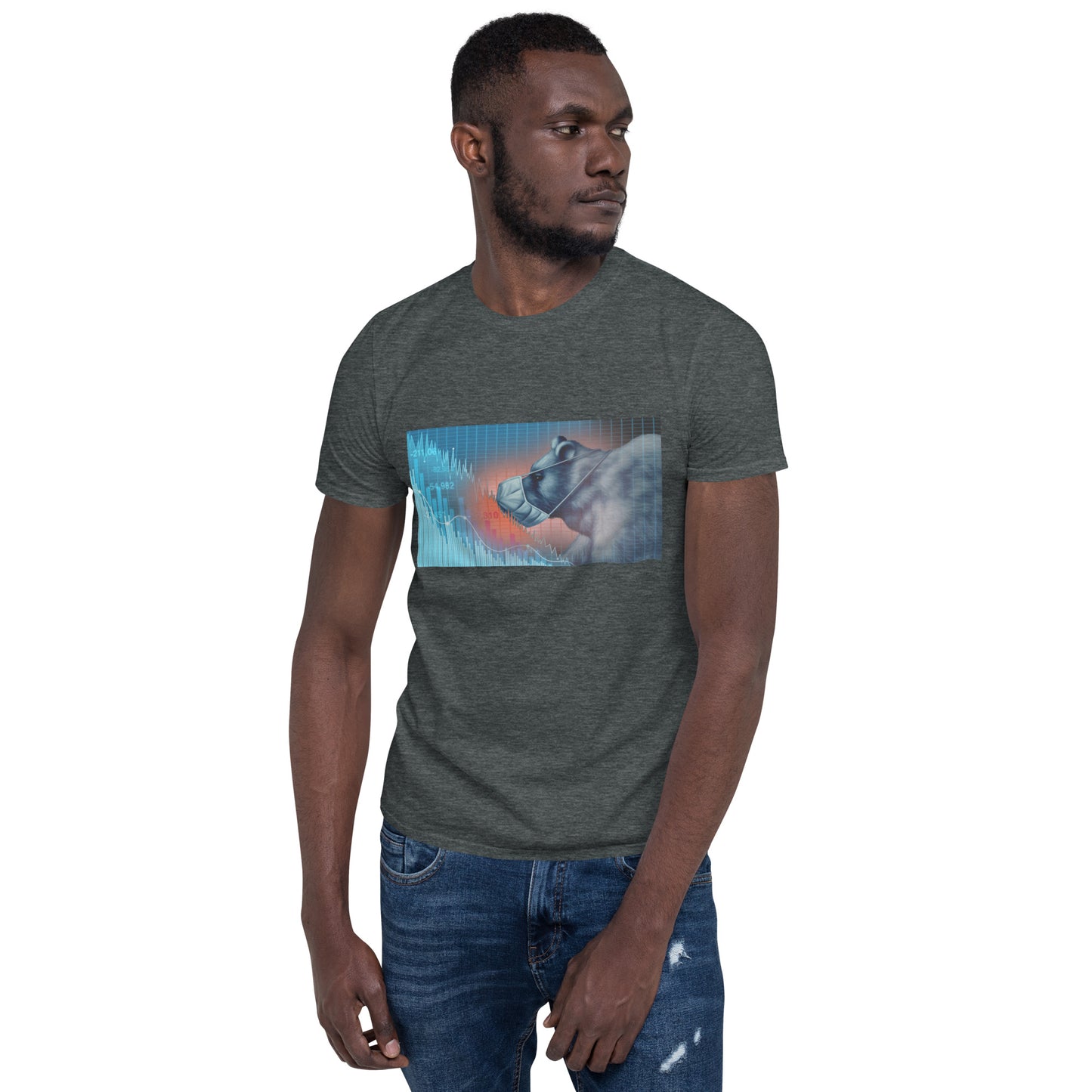 Bear Covid-19 Market - Short-Sleeve Unisex T-Shirt