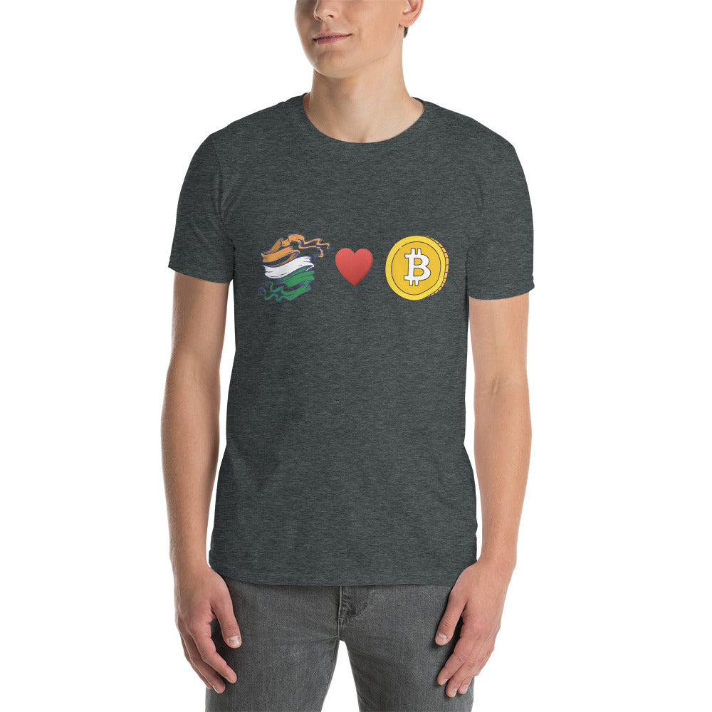 India Loves Bitcoin - Short-Sleeve Unisex T-Shirt