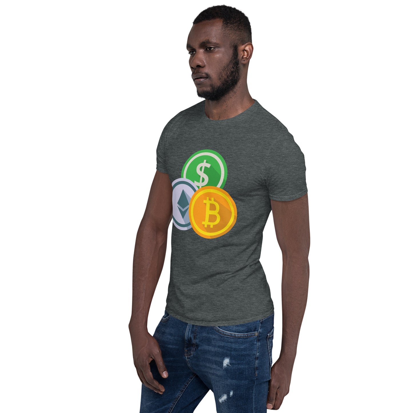 ETH, USD, BTC - Short-Sleeve Unisex T-Shirt