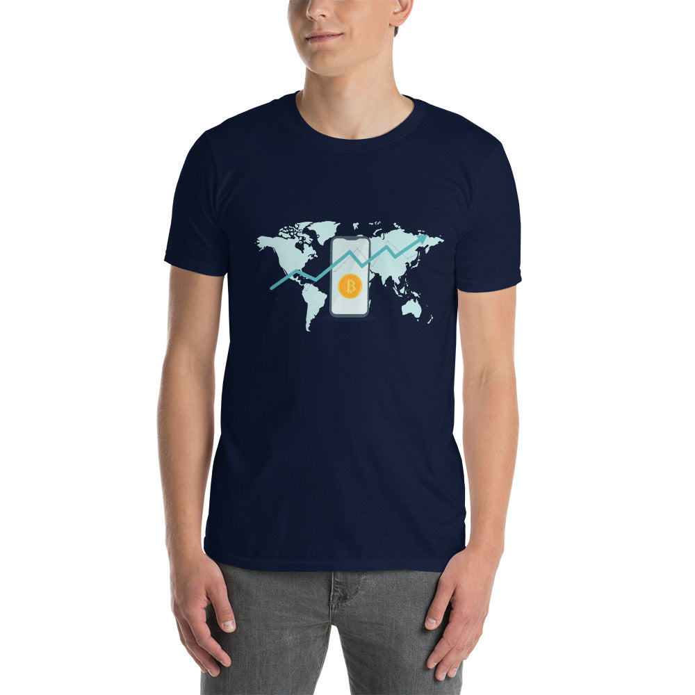 Bitcoin (mobile) - Short-Sleeve Unisex T-Shirt