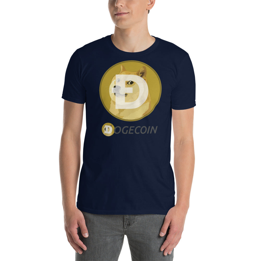 Dogecoin (Text) - Short-Sleeve Unisex T-Shirt