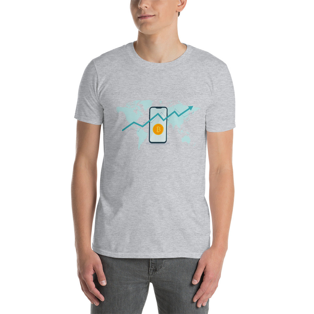 Bitcoin (mobile) - Short-Sleeve Unisex T-Shirt