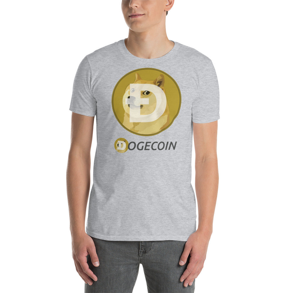 Dogecoin (Text) - Short-Sleeve Unisex T-Shirt