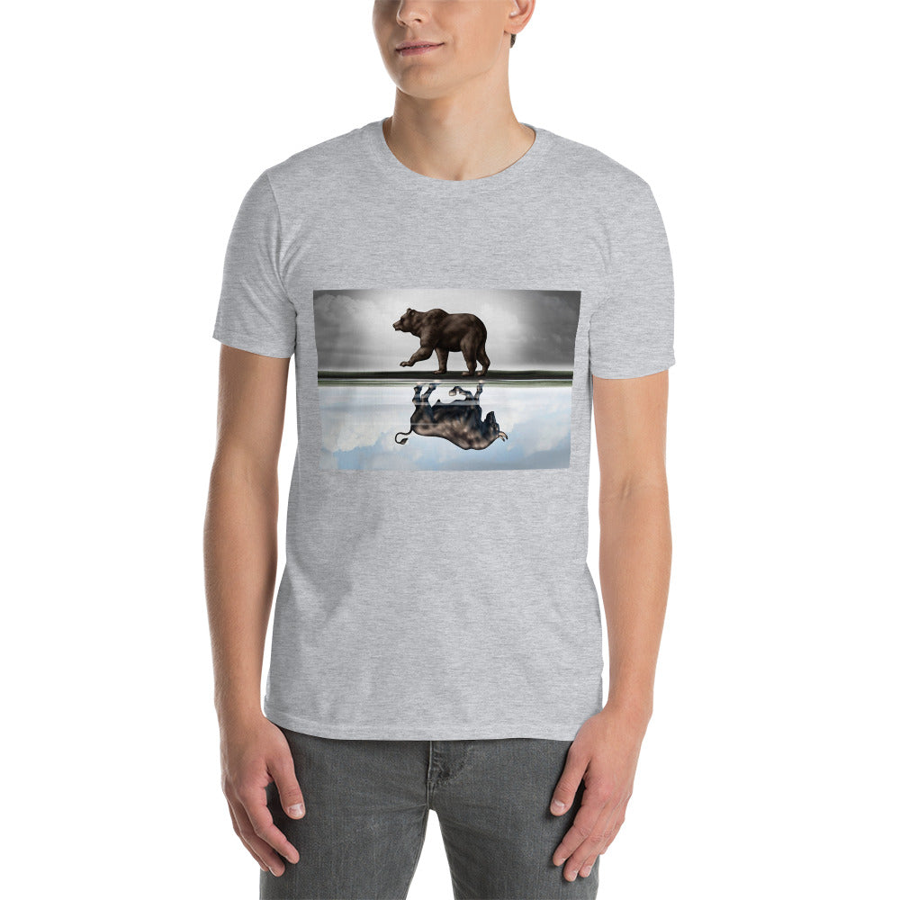 Bear VS Bull (Reflection) - Short-Sleeve Unisex T-Shirt