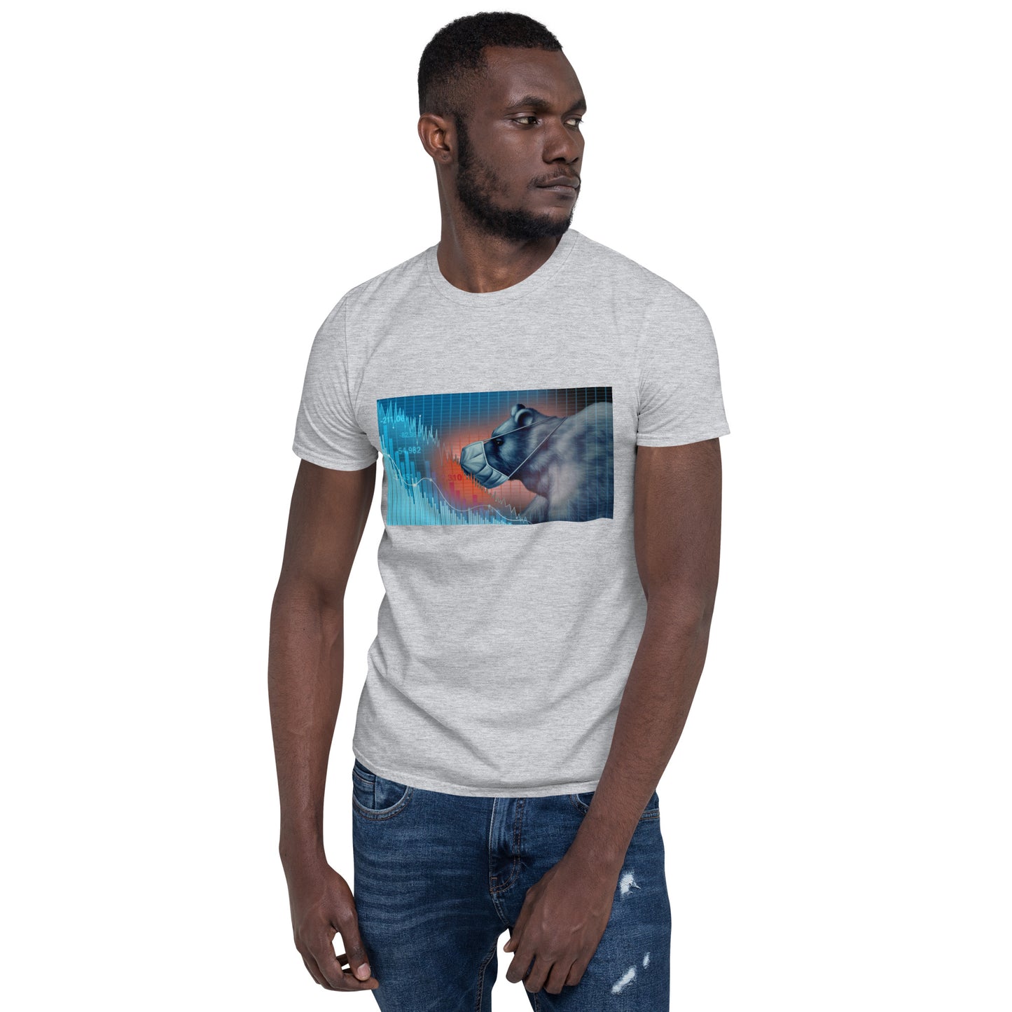 Bear Covid-19 Market - Short-Sleeve Unisex T-Shirt