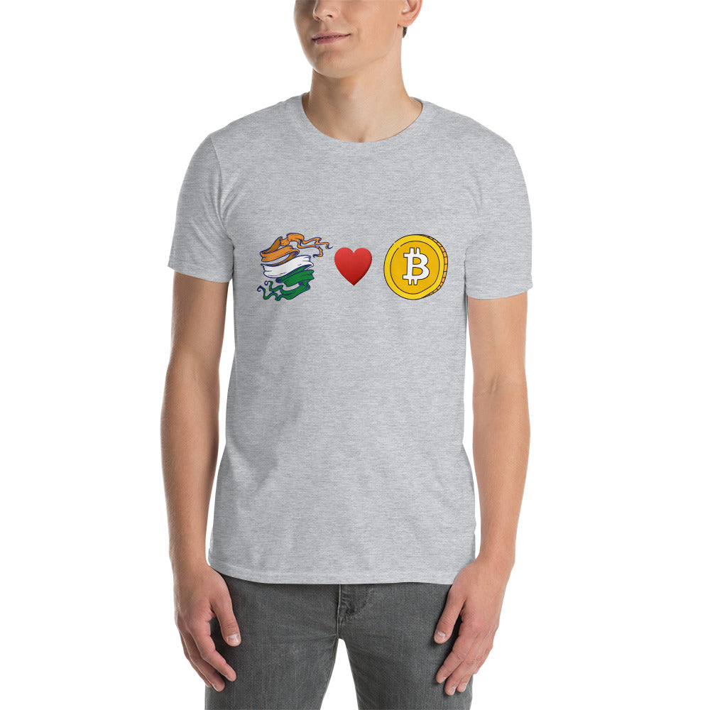 India Loves Bitcoin - Short-Sleeve Unisex T-Shirt