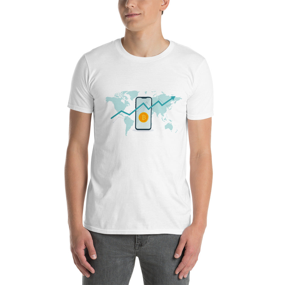 Bitcoin (mobile) - Short-Sleeve Unisex T-Shirt