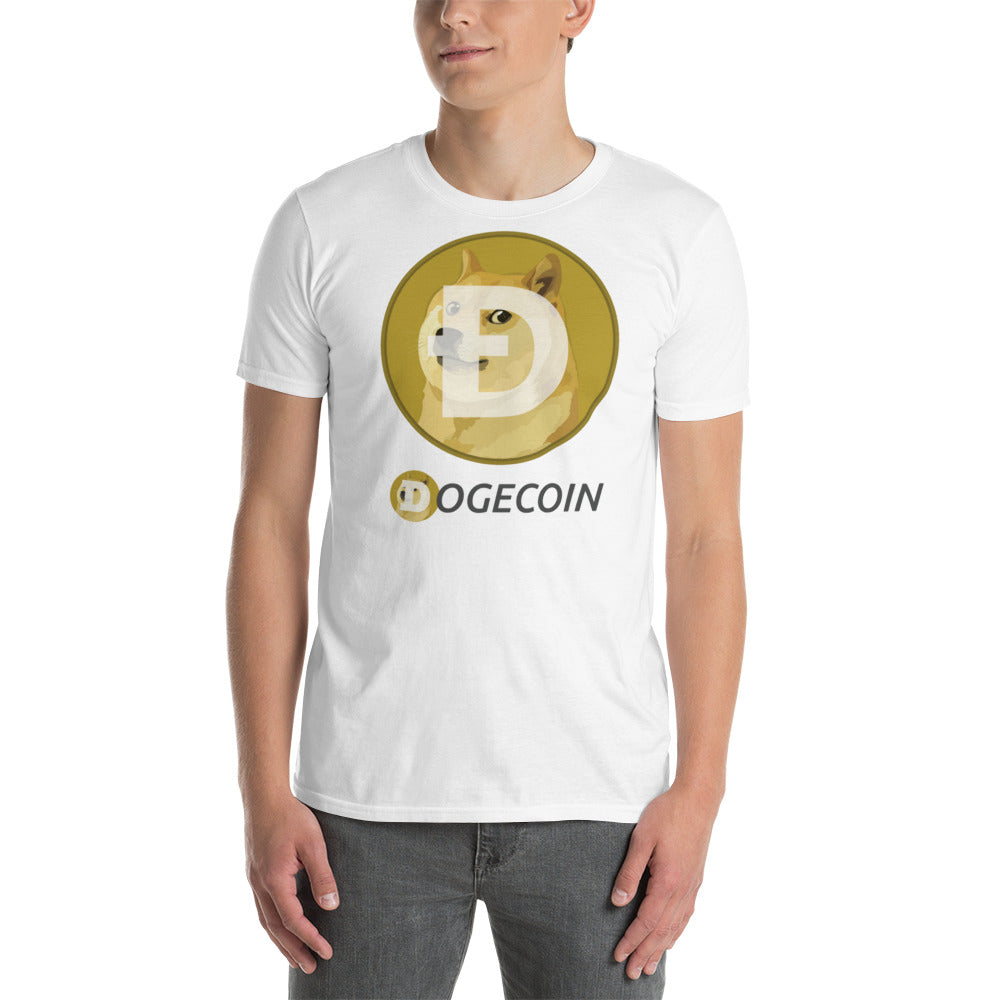 Dogecoin (Text) - Short-Sleeve Unisex T-Shirt