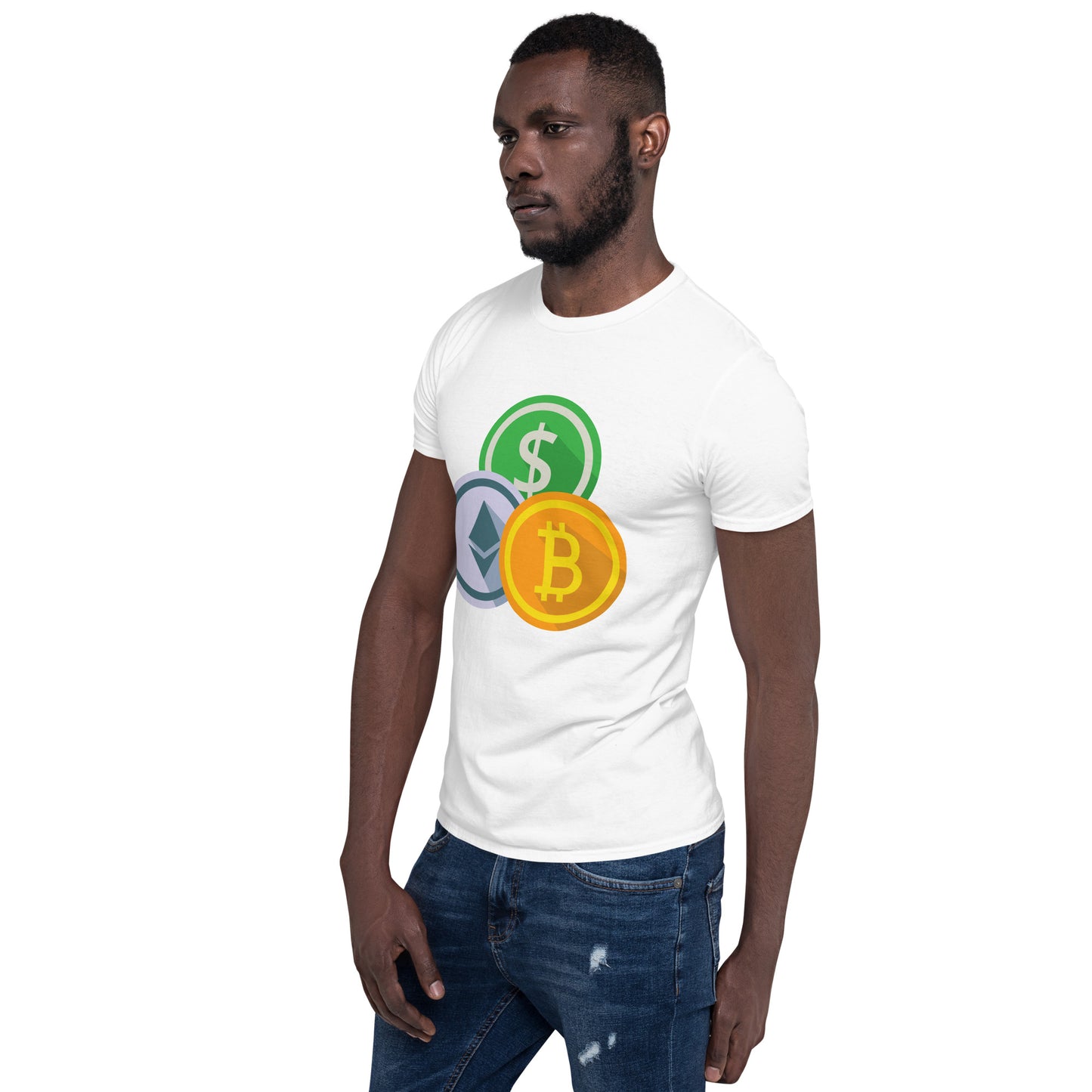 ETH, USD, BTC - Short-Sleeve Unisex T-Shirt