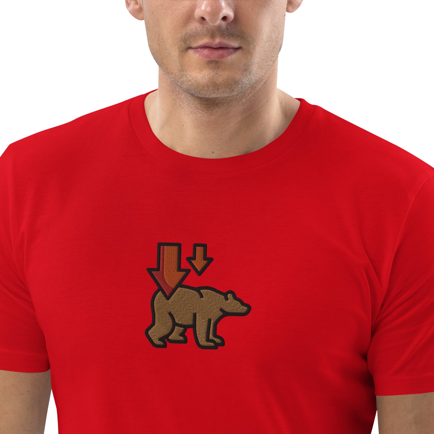 Bear Market (Down) - Unisex organic cotton t-shirt