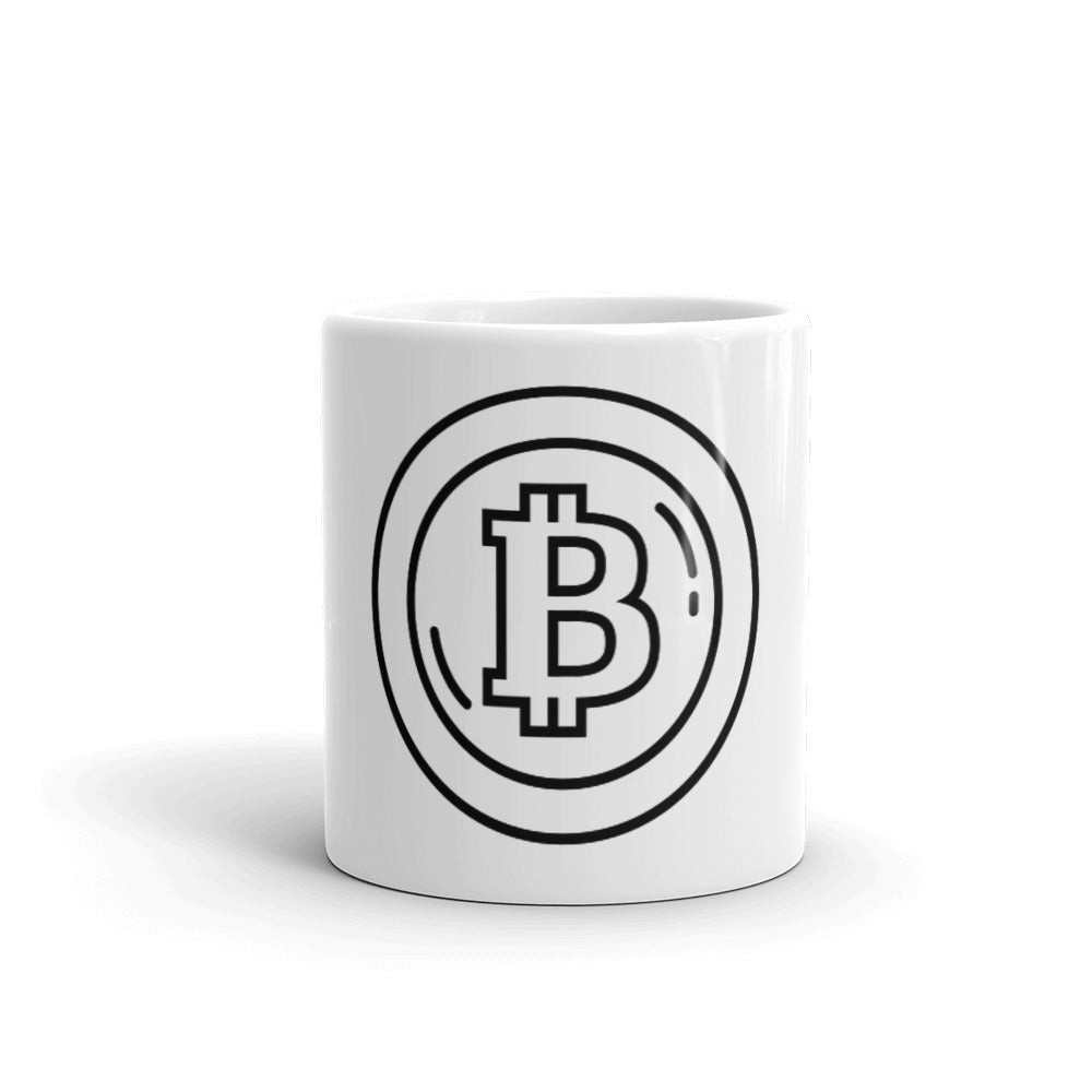 Bitcoin (Logo) - White glossy mug