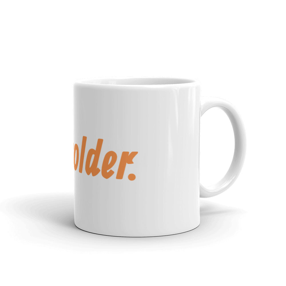 BTC Holder. (White) - White glossy mug