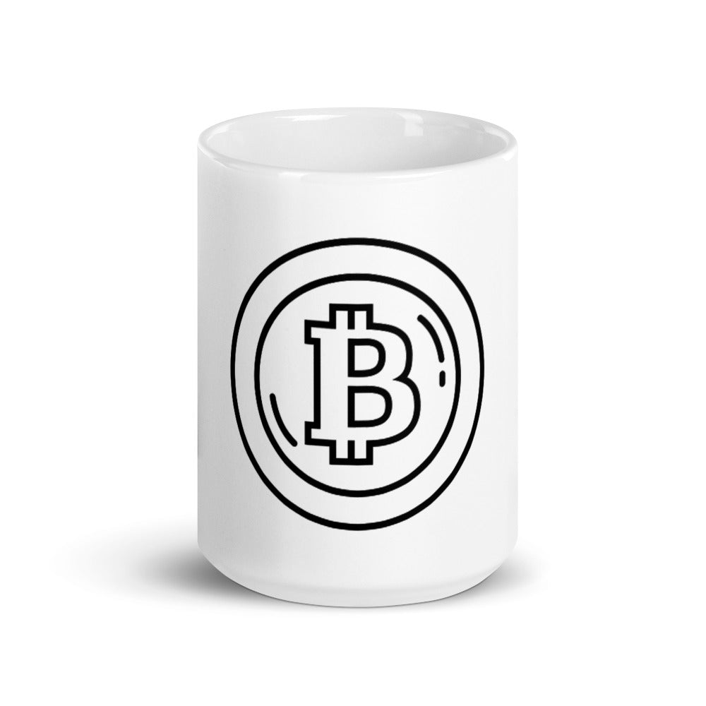 Bitcoin (Logo) - White glossy mug